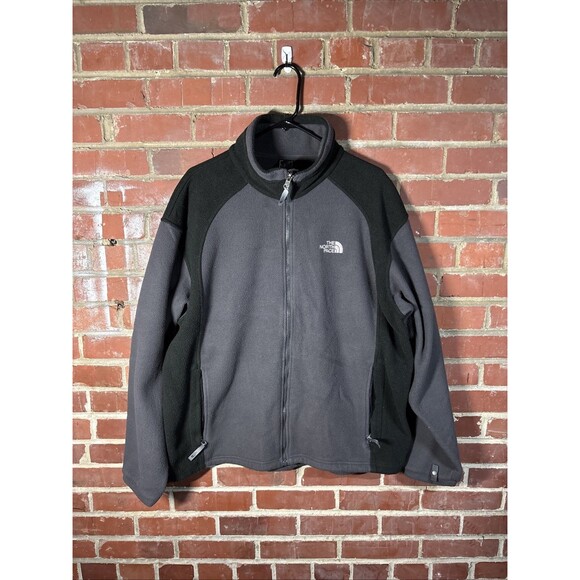 The North Face Fleece Khumbu Jacket Full Zip Coat Denali Hiking Gray Mens XL - Picture 1 of 8